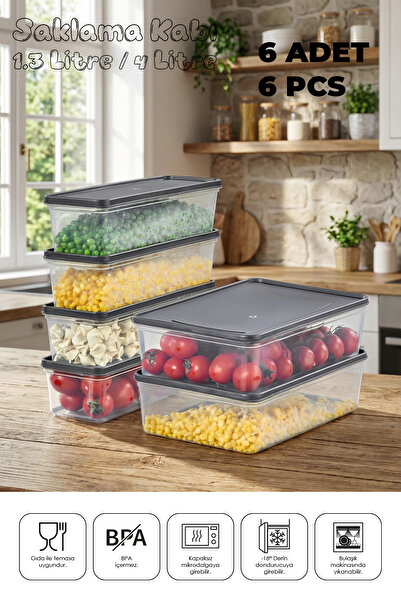 Mefa Mutfak حاوية تخزين مناسبة لتنظيم الثلاجة والميكروويف والثلاجة، مجموعة من...