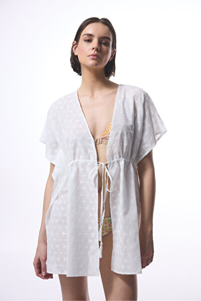 Penti Off White Brode Kaftan