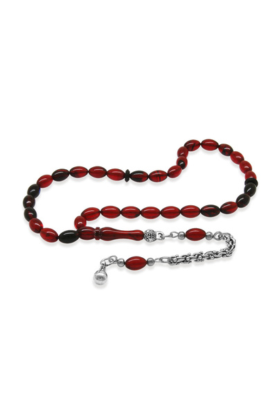 Tesbihane سلسلة معدنية متدلية من اللباد، قطع الشعير، أحمر، أسود، بطول المعصم،...