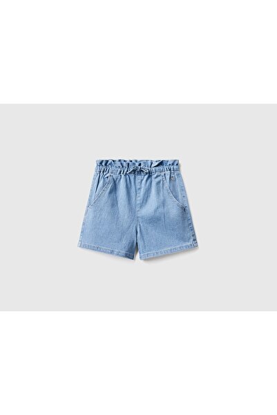United Colors of Benetton Unıted Colors Of Benetton Kız Bebek Denim Şort 4XA2...