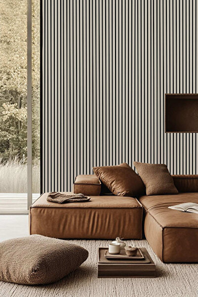 shop Mdf Ahşap Akustik Duvar Paneli 100x275 Cm - Soft Gri (pvc) - Çizilmez