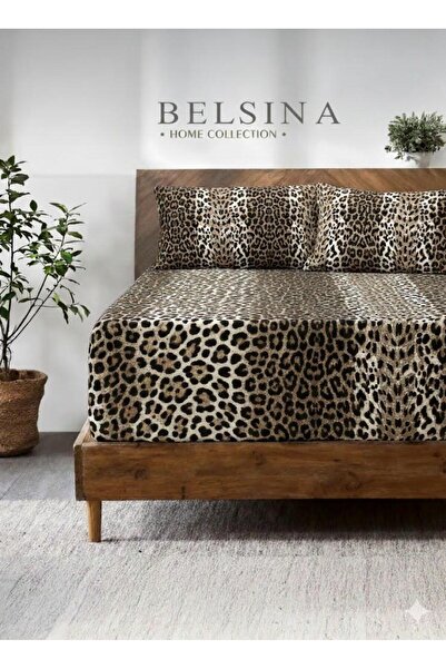 VODDİ Preveliki leopard | Čaršav sa lastišem set | 90% Pamuk | 180x200 cm