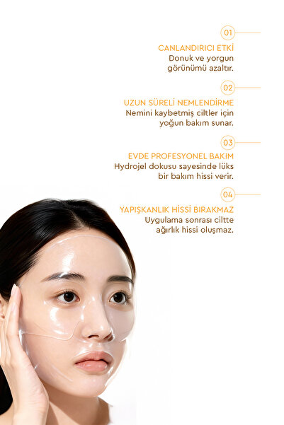 Mjcare Glow Collagen Melting Mask - Hydrojel Şeffaflaşan Eriyen Maske 2'li
