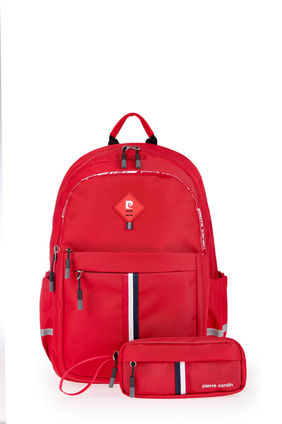 Pierre Cardin Унисекс комплект ученически чанти PCSET07PCT18001102-червена