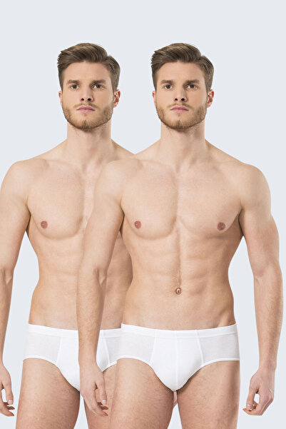 TÜREN Türen Men's Ribana Kom Slip (Pack of 2) 155/White