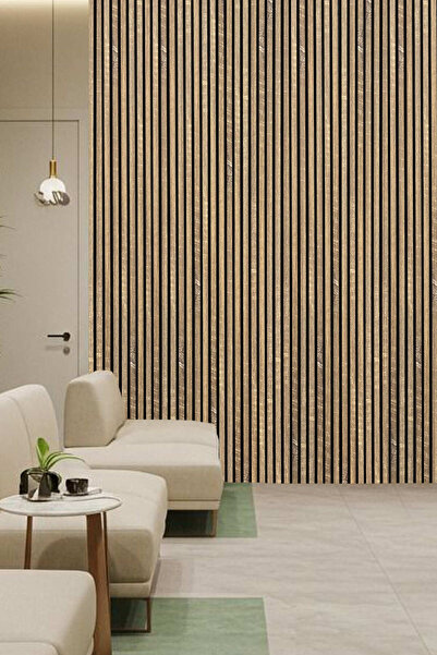 shop Mdf Ahşap Akustik Duvar Paneli 100x275 Cm - Sonoma(pvc)