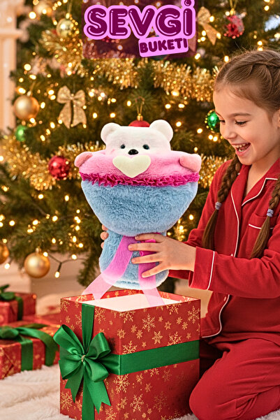 Penthouse Sevgi Buketi 40cm Peluş Ayıcıklı Peluş Çiçek Buketi Sevimli Hediyel...