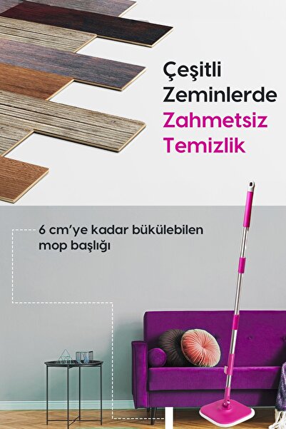 DarkCloud Temiz Kirli Suyu Ayırma Özellikli Mop Seti-paspas Kare Mop 1.kalite