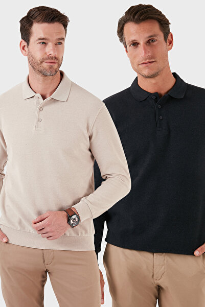 Buratti Памук з домішкою Regular Fit 2-пакетний светр з поло-коміром для чоло...