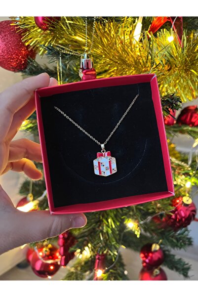 BusradanDesign هدية عيد الميلاد قلادة فولاذية 45 سم