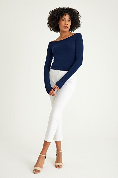 Moda Hour Mh Kayık Yaka Lacivert Body