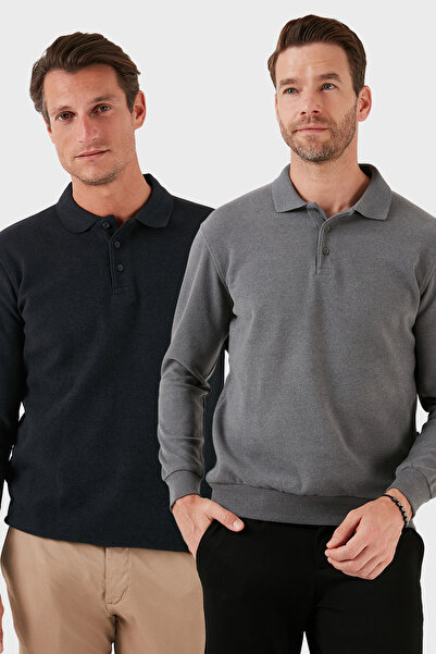 Buratti Памук з домішкою Regular Fit 2-пакетний светр з поло-коміром для чоло...