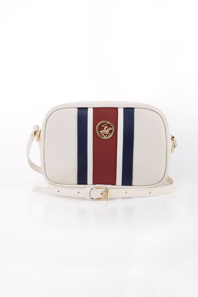 Beverly Hills Polo Club حقيبة كتف نسائية بيضاء 05BHPC8002