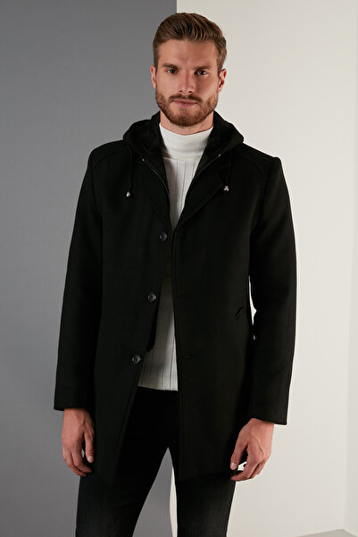 Buratti Odnímatelný Slim Fit kešu kabát s kapucí PÁNSKÝ KABÁT 5841013