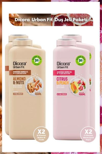 Genel Markalar Badem&Fındık*2 + Narenciye&Kayısı*2 Duş Jeli Paketi