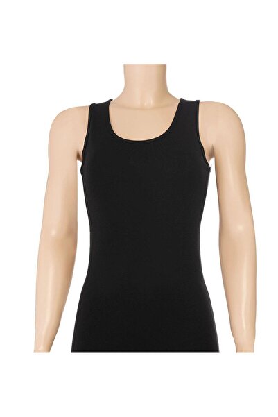 YILDIZ Yıldız 2176 Women's Cotton Black Lycra Thick Strap Undershirt