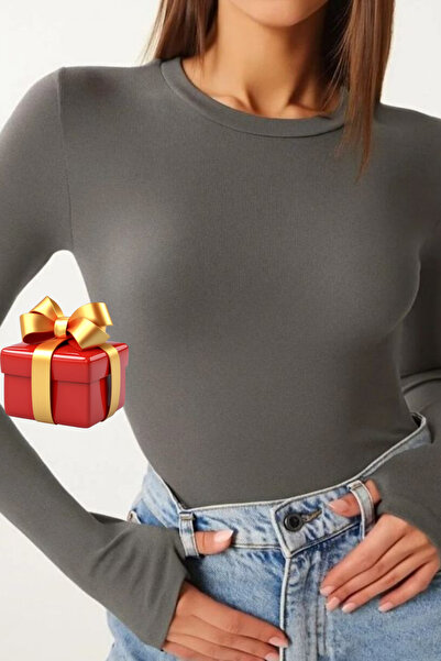 Giyimodam Modal Fabric Long Sleeve Flip-Flop Detail Badi̇ Body