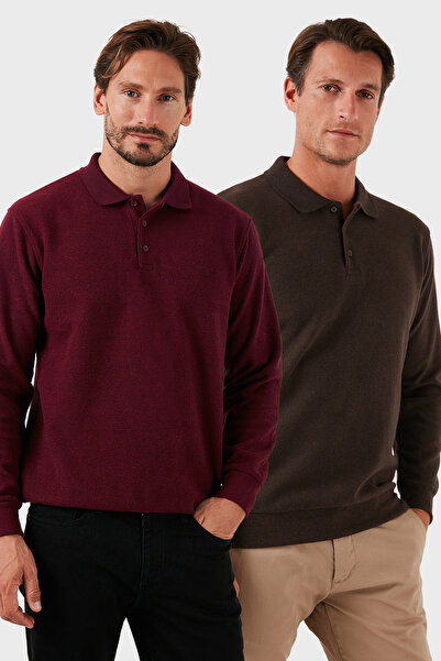 Buratti Cotton Blend Regular Fit 2-Pack Polo Neck Sweater Men's Polo Neck Sweater 456223S2