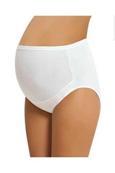 Yıldız İç Giyim Yıldız 3640 ليكرا قطن سراويل الأمومة البيضاء