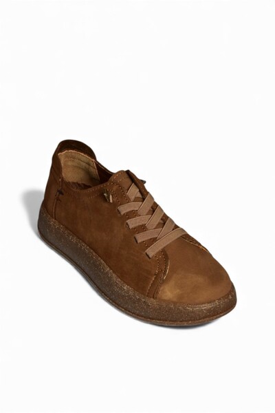 Fox Shoes V999060501 Brown Genuine Leather Nubuck Women's Sports Shoes Sneakers