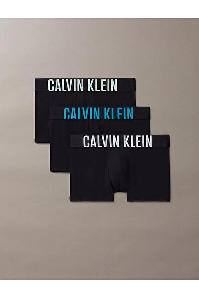 Calvin Klein Erkek Marka Logolu Elastik Bantlı Günlük Kullanıma Uygun Beyaz- Turkuaz-Açık Yeşil Boxe