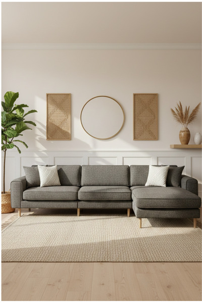 Rolivs Mokka Mini Köşe / Doğal Doku/ Bazalt