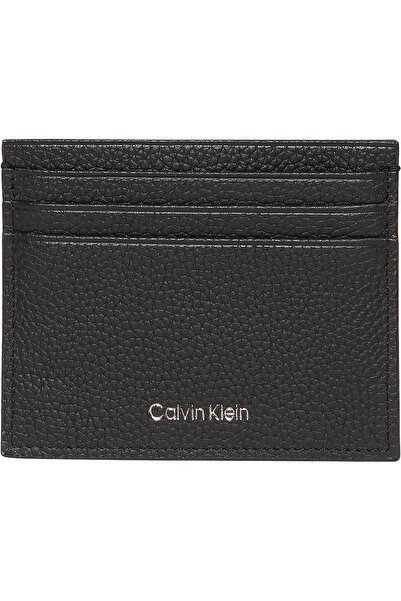 Calvin Klein Men Black Foil Embossed Card Holder