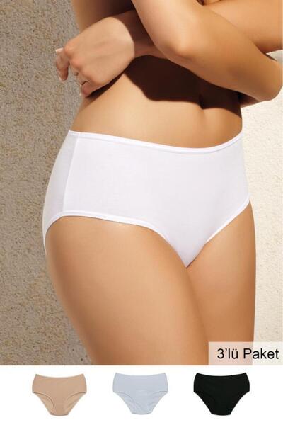 Pierre Cardin Maxi Cut Pachet de 3 slipuri de bază din bumbac cu talie înaltă