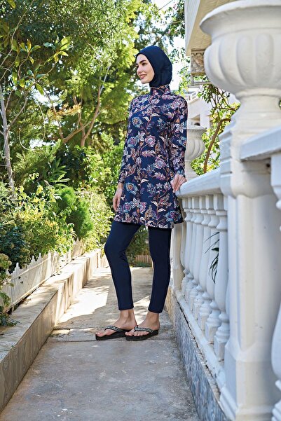 Ruko Maio 23147-4 ملابس السباحة النسائية ذات الياقة المدورة والحجاب الكامل