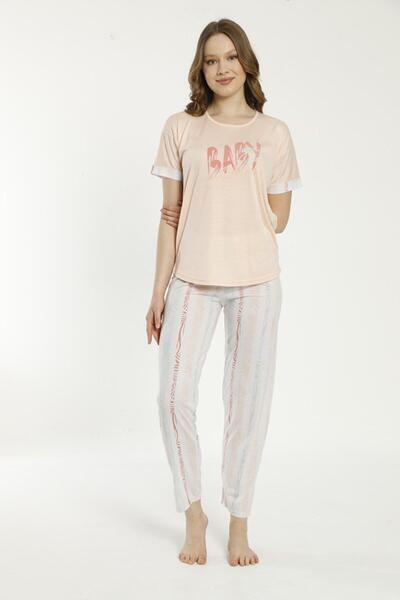 Estiva 22128 Жіночий піжамний комплект з коротким рукавом та принтом Baby з в...