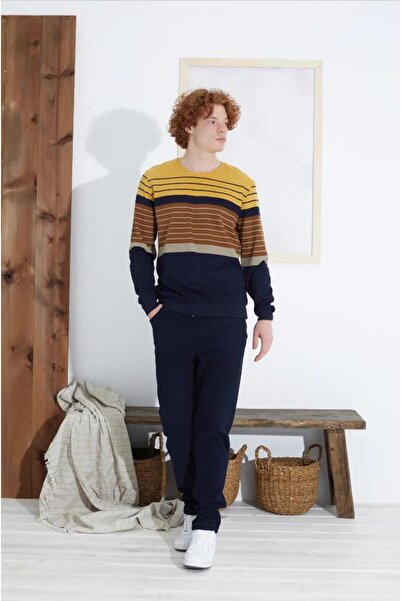 gd goldoremi Premium Men's Long Sleeve Thessaloniki Fabric Long Sleeve Home W...