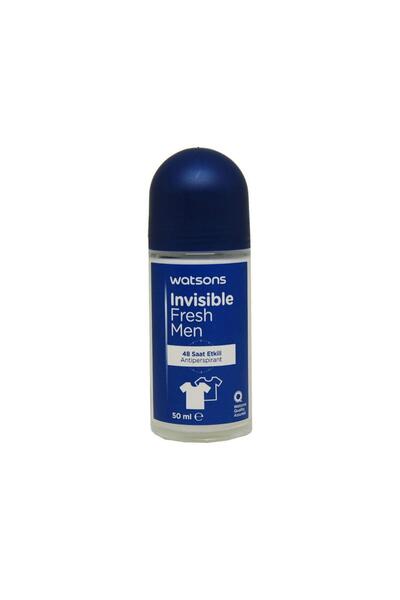 Watsons Invisible Fresh Men 48 Saat Etkili Roll On 50 Ml