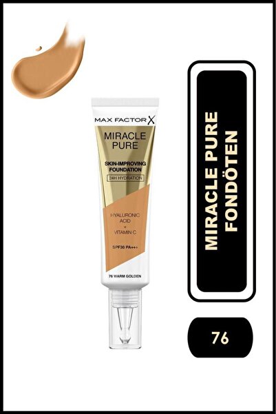 Max Factor Miracle Pure Foundation Warm Golden No:76