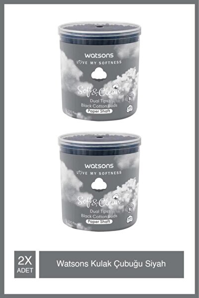 Watsons Siyah Pamuklu Kulak Çubugu X2 Adet