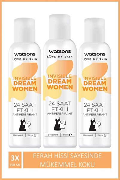 Watsons Invisible Dream Pudralı Deodorant Sprey 3x150ml
