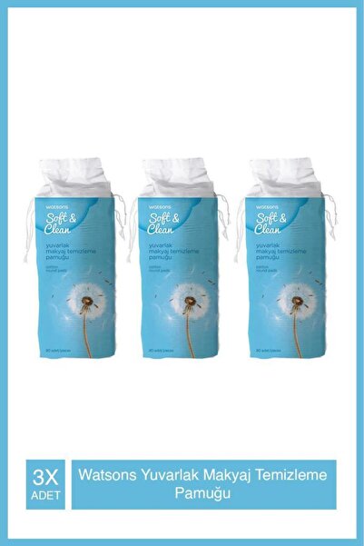 Watsons Yuvarlak Makyaj Temizleme Pamuğu 80Ad Tr X3 Adet