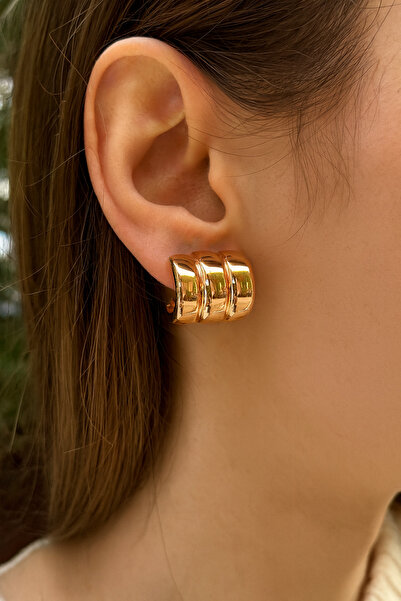 ATLASAKSESUARR Çelik Üç Bombeli Küpe