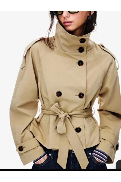 AZD ياقة مرتفعة متوسطة الطول كود موديل الترنش:678