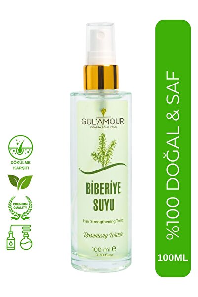GÜLAMOUR منشط طبيعي 100% من ماء الروزماري للشعر والبشرة 100 مل