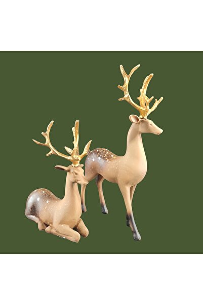 TEVFİK GÜNDAY DEKORASYON Ozel Yapim 2'li Geyik