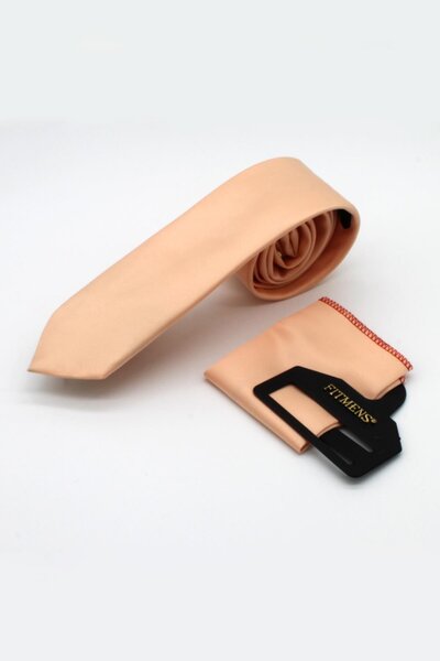 Fitmens Men's tie and handkerchief set fs-001866 - salmon