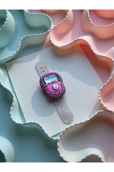 Hac AVM Şık Taş Süslemeli Dijital Zikir Sayacı - Zikirmatik