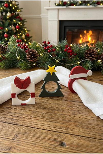 sin istanbul 3-Piece New Year's Napkin Ring