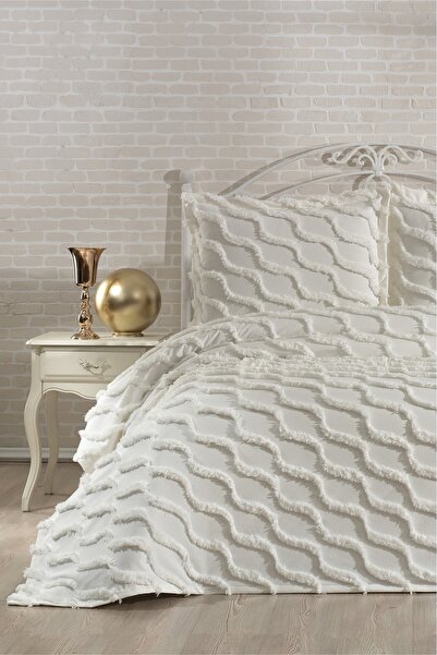 DANTEELHOME غطاء سرير مزدوج لشبونة كريمي