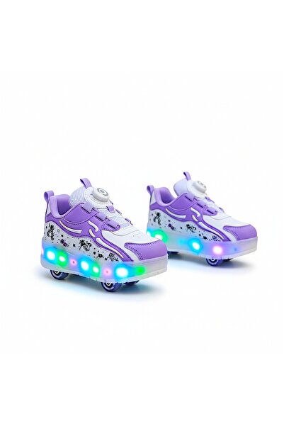 Nisanur Shoes Çocuk Ortopedik Patenli Işıklı Tekerlekli Spor Ayakkabı & Patenli 4 Tekerli Rahat Ayakkabı