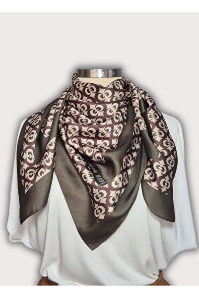 POZİTİF MRK وشاح كاكي بنمط هندسي عثماني من مجموعة دينج