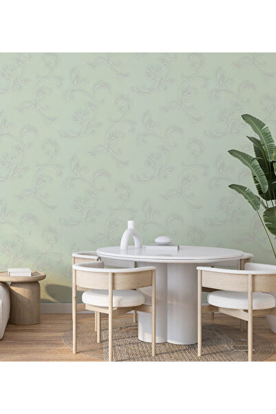 Ayzun Soft Yeşil Desenli Duvar Kağıdı 773668