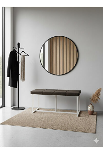 ÖZCAN METAL Puf Bench Metal Ayaklı Bench Puf Bank Antre Mutfak Salon Yatak Od...