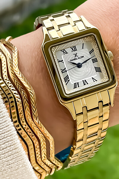 Daniel Klein Orijinal Paslanmaz Çelik Altın Renk Kadın Kol Saati Bileklik Hediye Kadınlar Günü