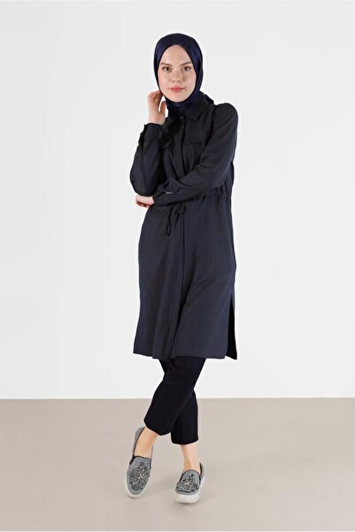 Alvina TUNIC CU LEGATĂ CU TALIE CU DETALET DE BRODERIE 42375